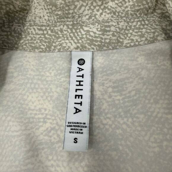 Athleta Zuma Shirtdress Snakeskin Print Small White Grey Athleisure VGUC - Picture 5 of 8